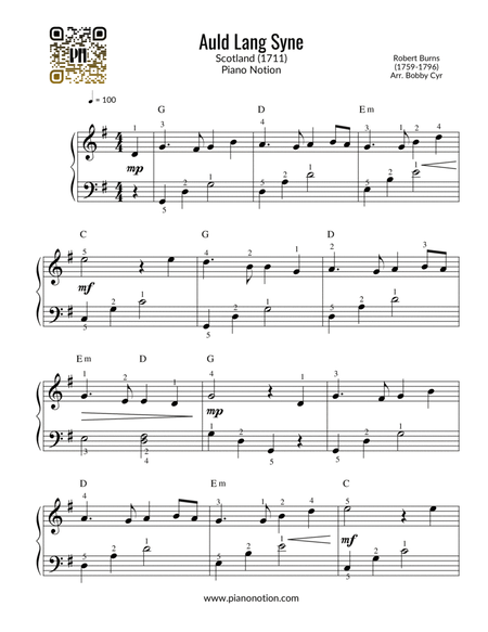 Auld Lang Syne (Piano Solo)