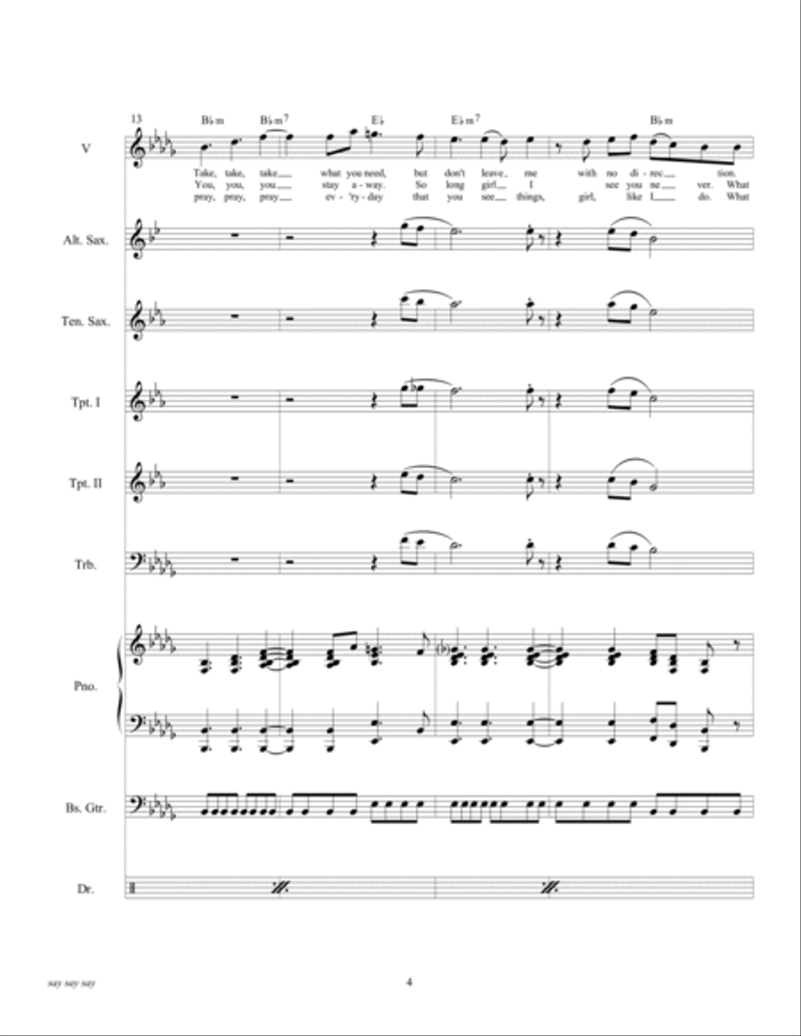Say Say Say Tenor Saxophone scores gallery preview page 6