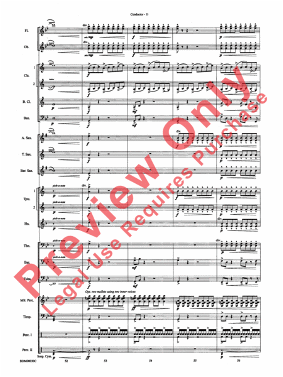 The Great Locomotive Chase Concert Band scores gallery preview page 17