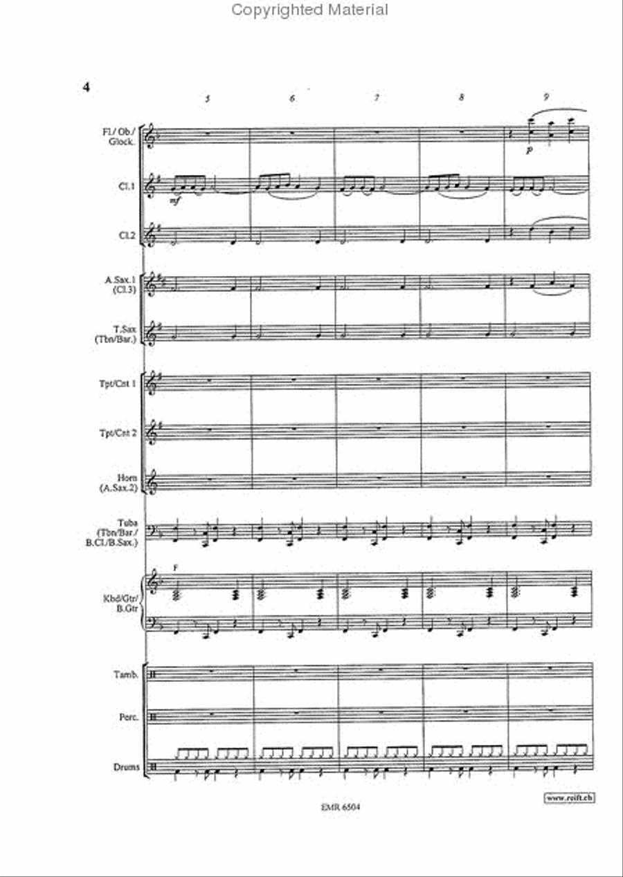 Strangers In The Night Concert Band scores gallery preview page 3