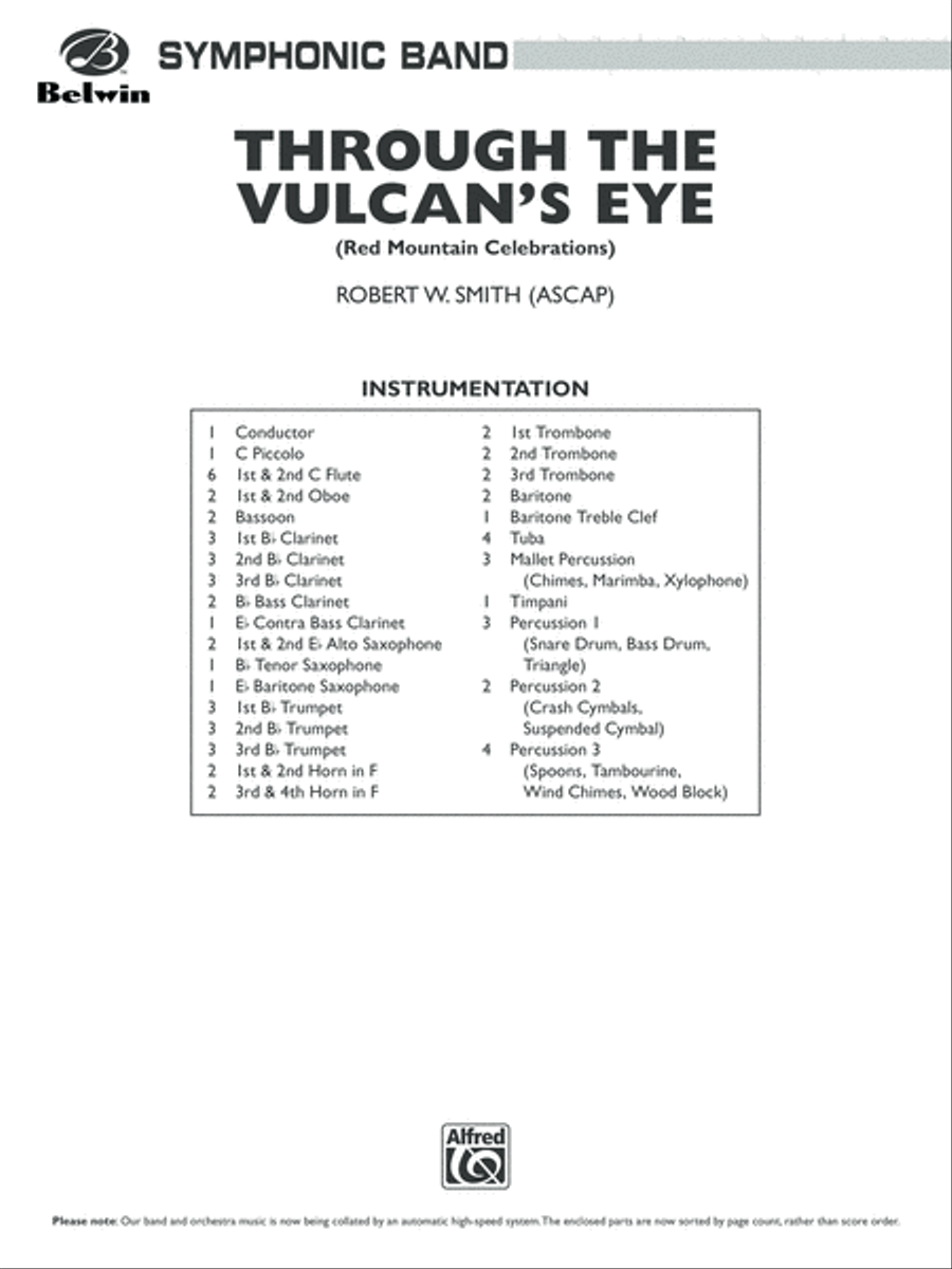 Through the Vulcan's Eye: Score Concert Band scores gallery preview page 1