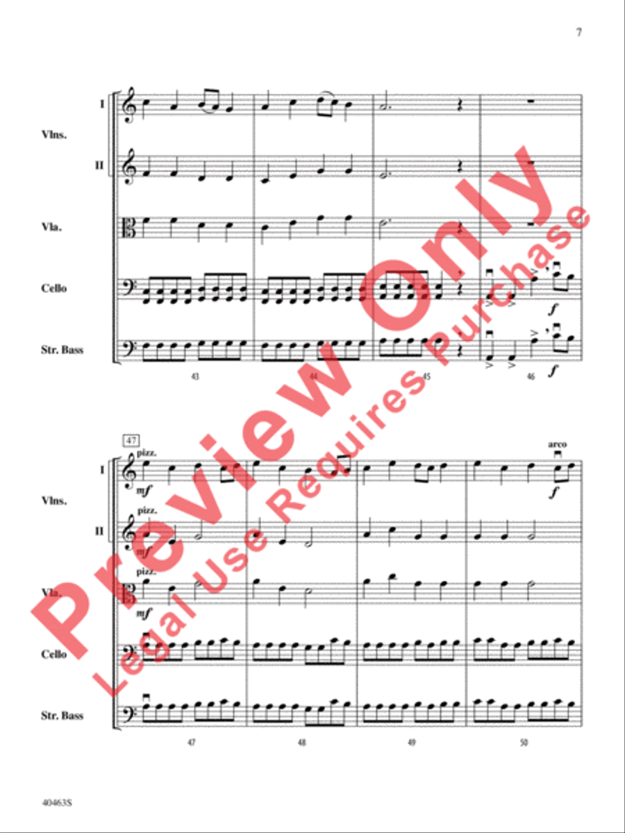 March of the Intrepid String Orchestra scores gallery preview page 8