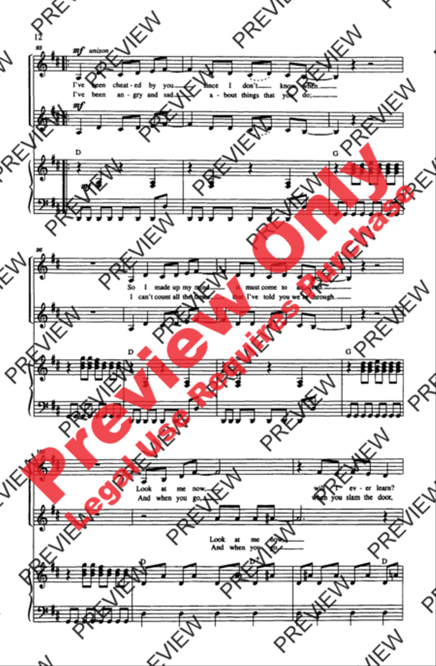 ABBA Forever! ABBA Forever! Women's Choir scores gallery preview page 12