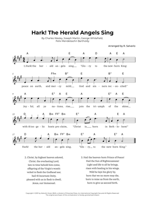 Hark! The Herald Angels Sing (Key of A Major)