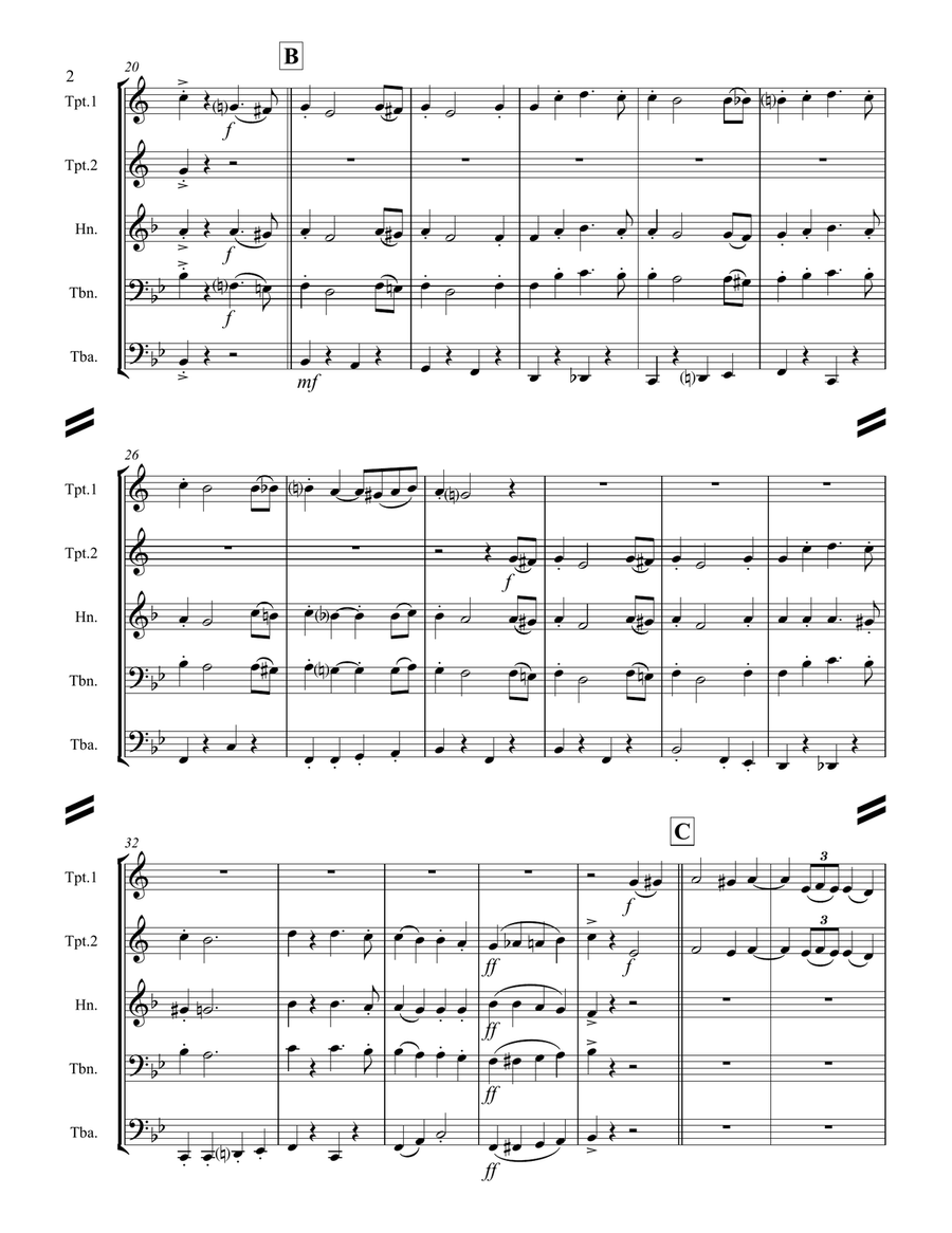 Beer Barrel Polka (roll Out The Barrel) Horn scores gallery preview page 3