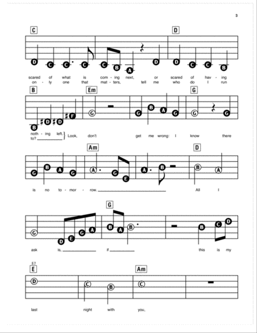 All I Ask Electronic Keyboard scores gallery preview page 2