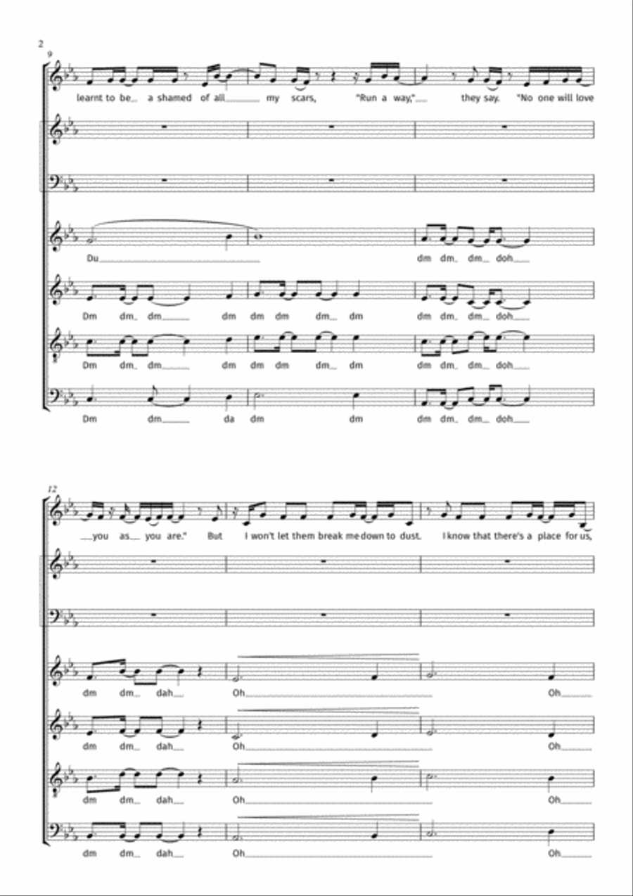 This Is Me 4-Part scores gallery preview page 4