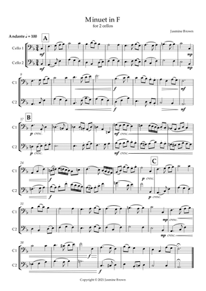 Minuet in F - Cello Duet