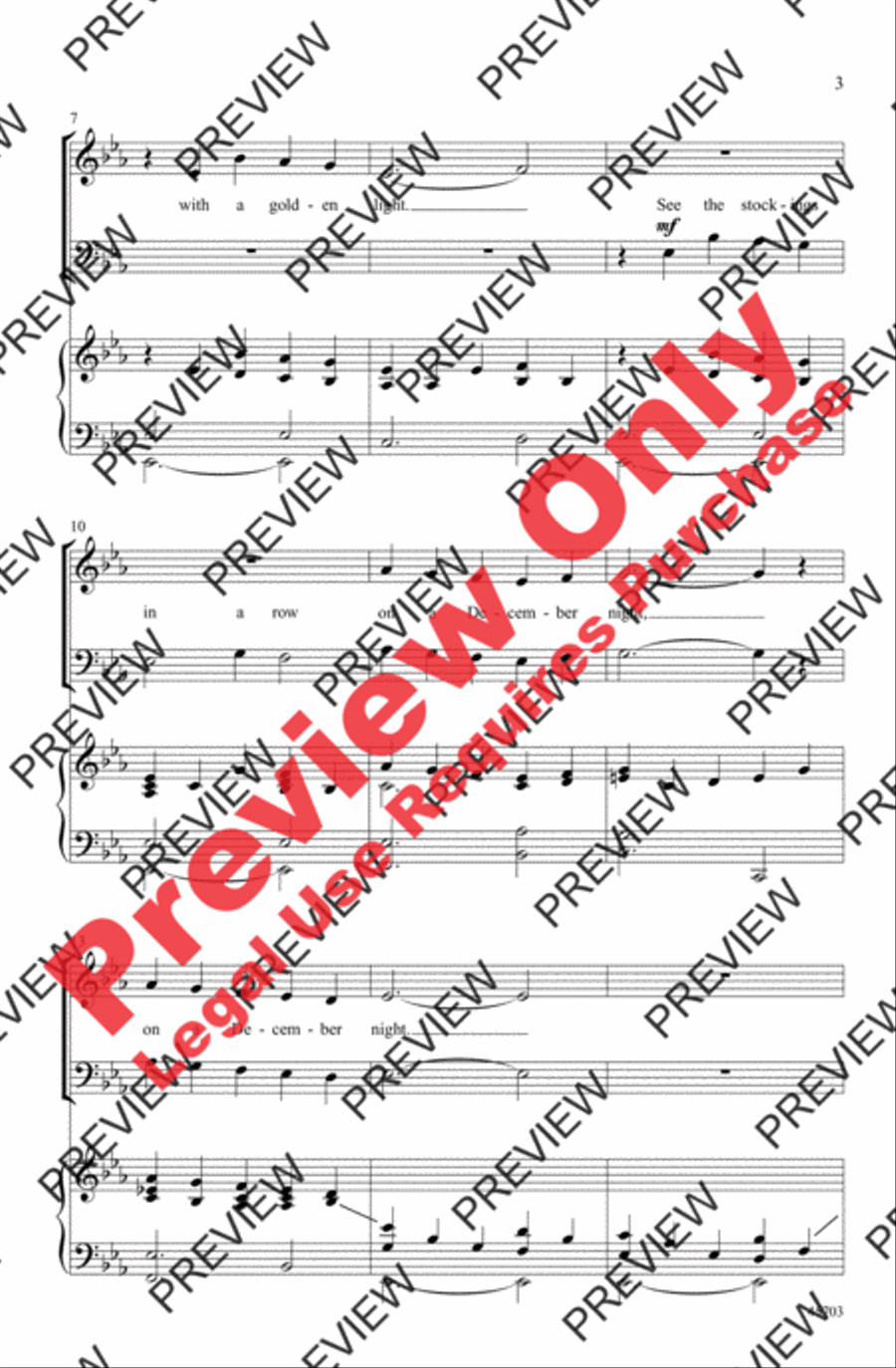 On a December Night 3-Part scores gallery preview page 3