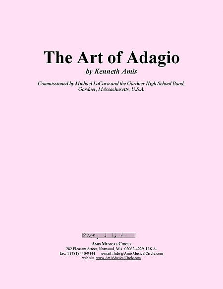 The Art of Adagio - STUDY SCORE ONLY image number null