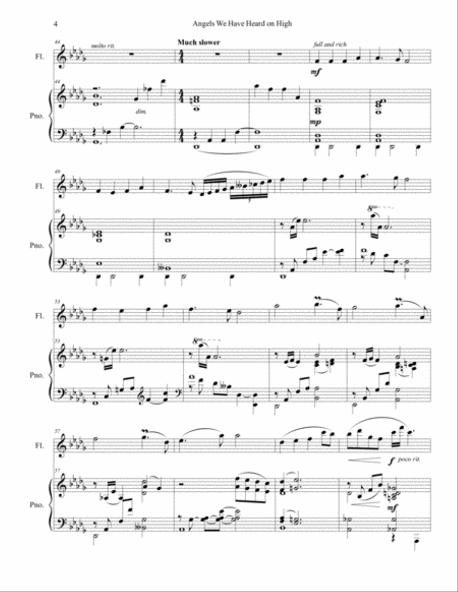 Angels We Have Heard on High Flute Solo scores gallery preview page 4