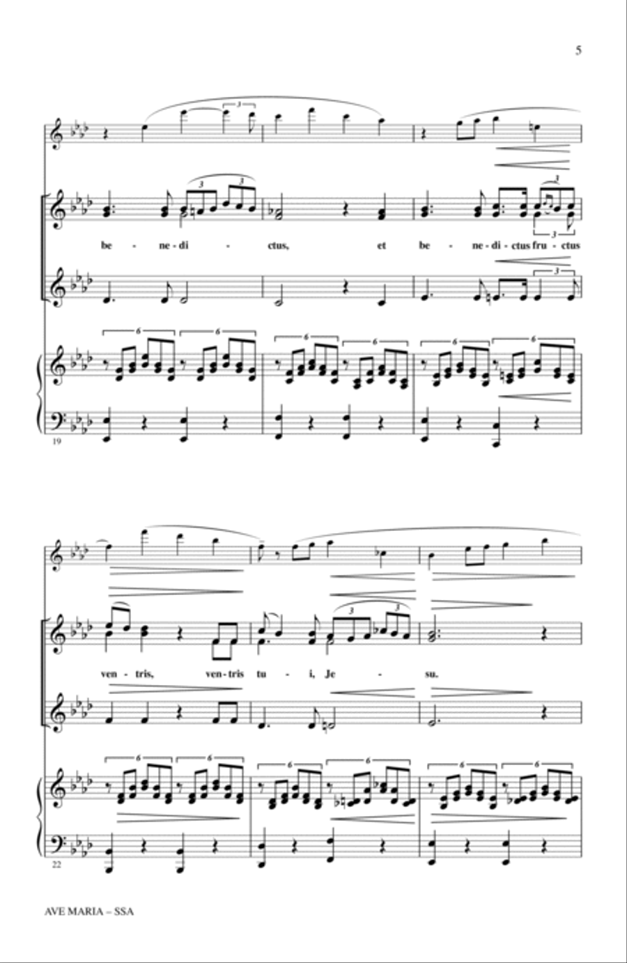 Ave Maria SSA scores gallery preview page 4