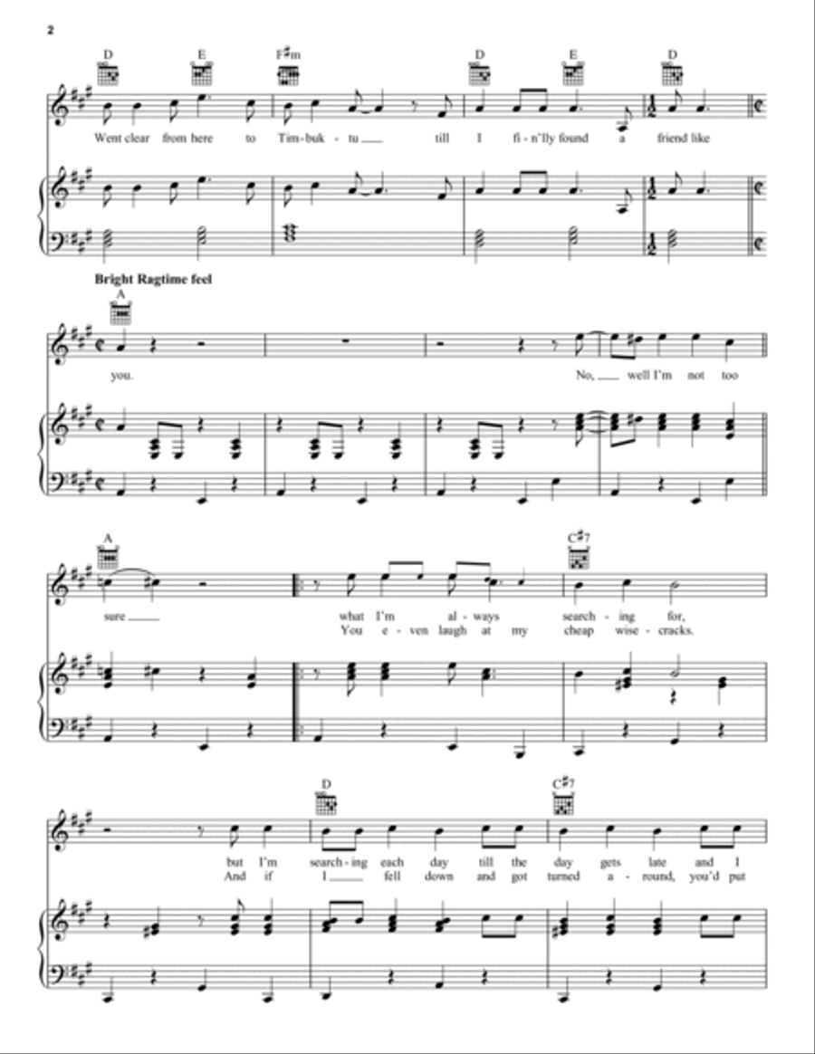 Do Dilly Do A Friend Like You from Missing Link Piano Vocal
