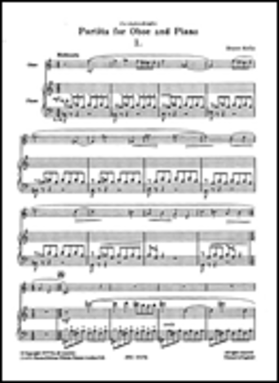 Bryan Kelly: Partita for Oboe and Piano Piano Accompaniment scores gallery preview page 1