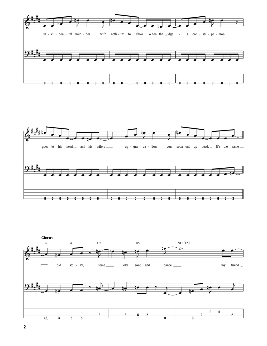 Same Old Song And Dance Acoustic Guitar scores gallery preview page 2