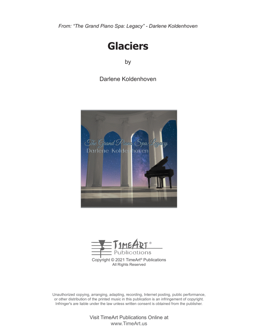Glaciers Piano Solo scores gallery preview page 1