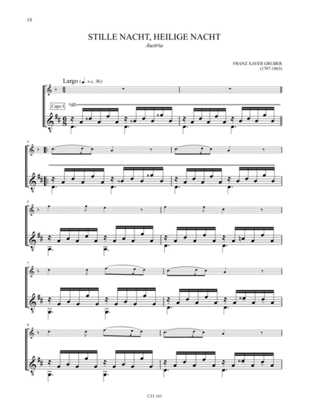 Christmas Carols. 20 Easy Arrangements for Clarinet and Guitar