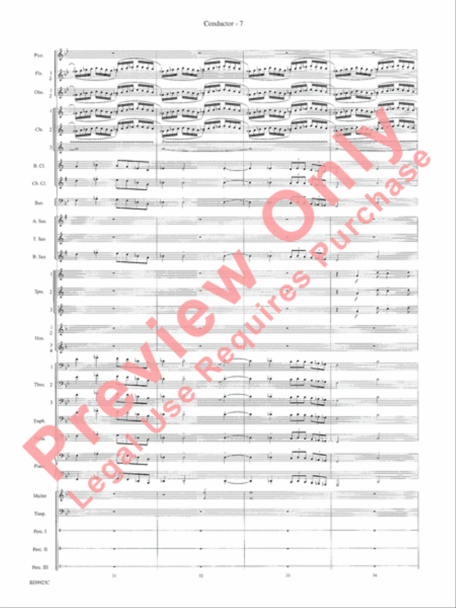 The Winds of Poseidon (from The Odyssey (Symphony No. 2)) Concert Band scores gallery preview page 11