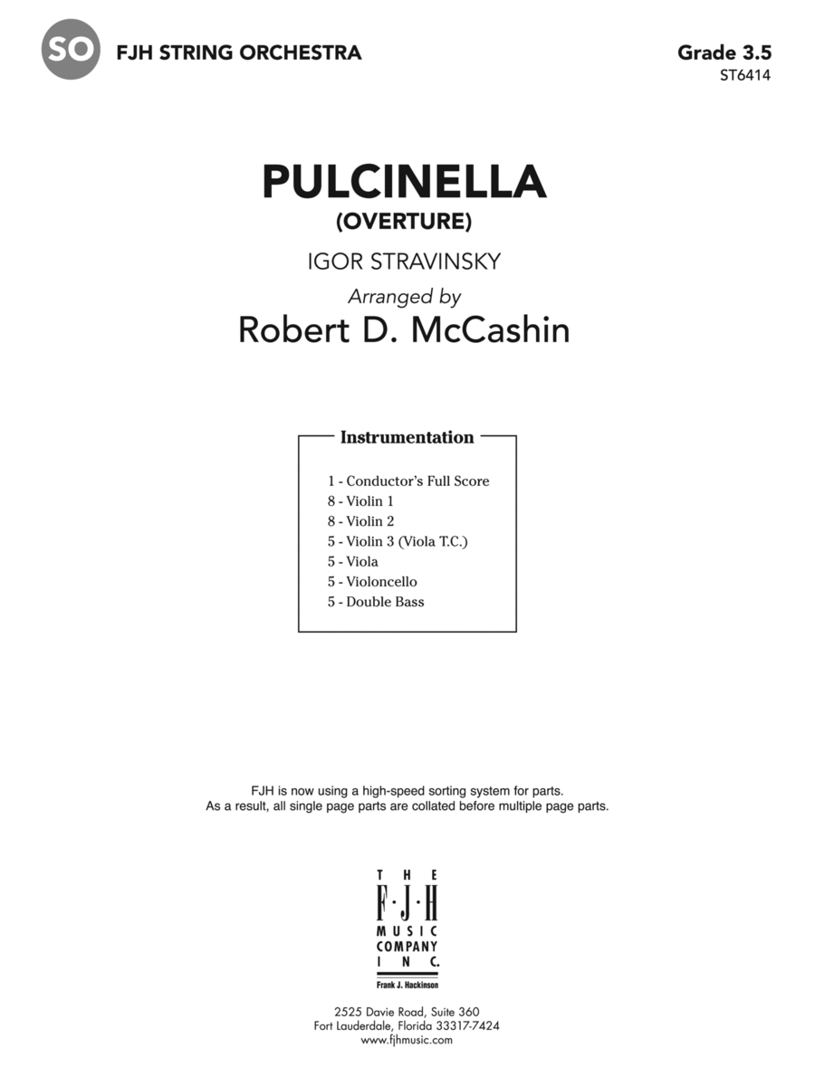Puicinella: Score String Orchestra scores gallery preview page 1