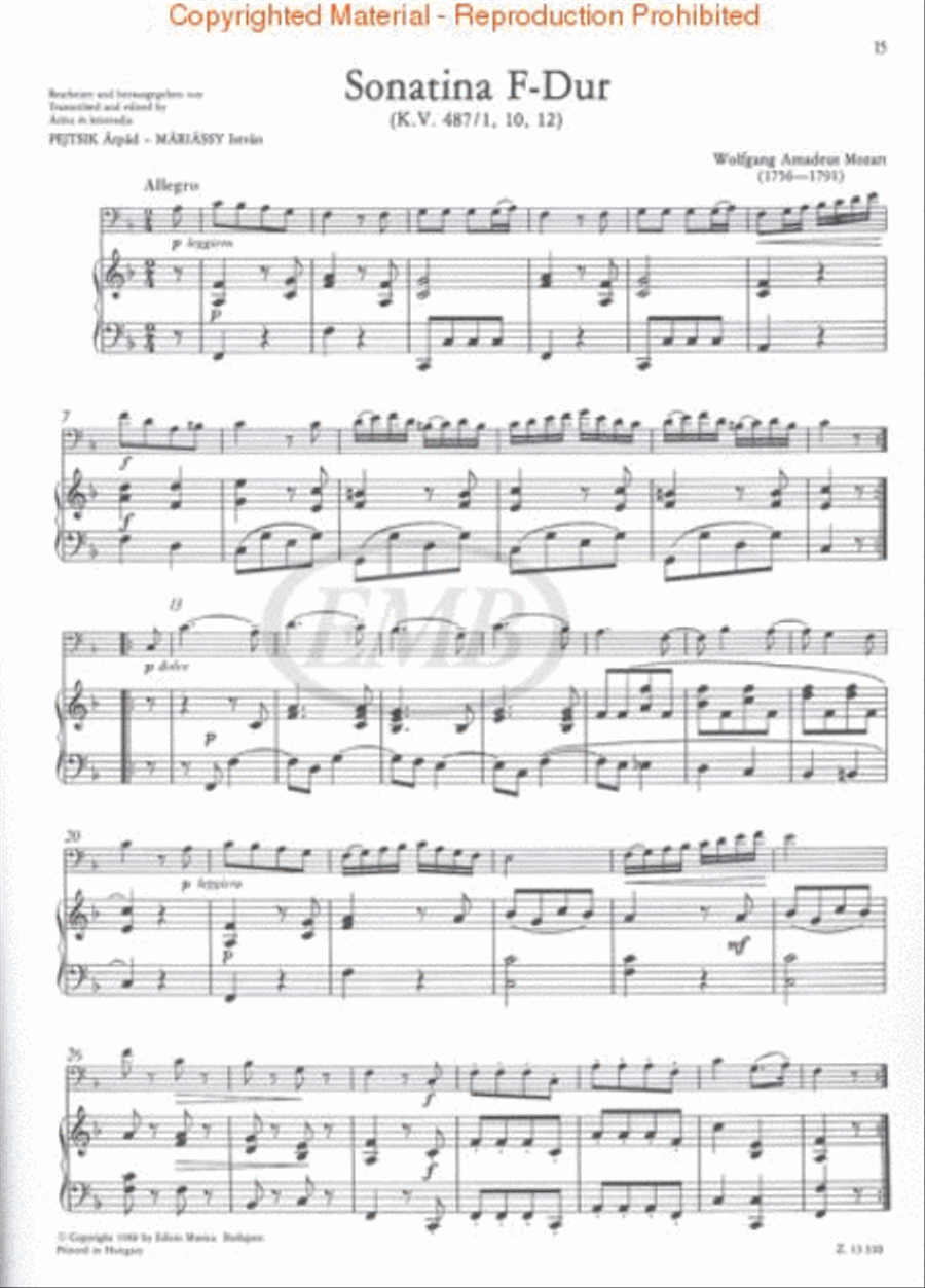 7 Sonatinas for Violoncello and Piano Piano Accompaniment scores gallery preview page 2