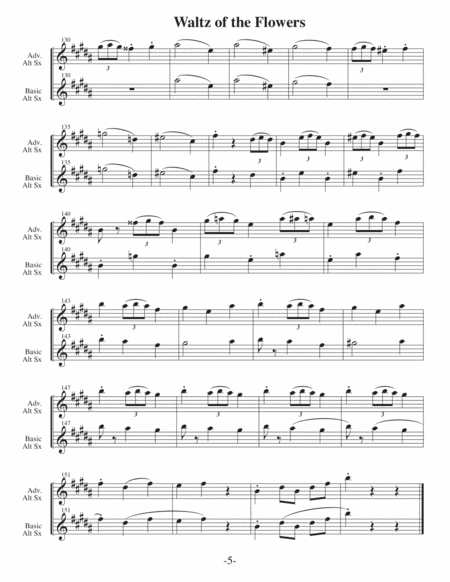Waltz of the Flowers (Arrangements Level 3-5 for ALTO SAX + Written Acc) image number null