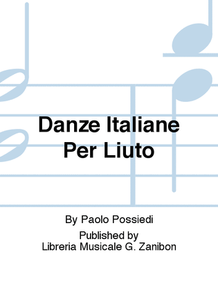 Book cover for Danze Italiane Per Liuto