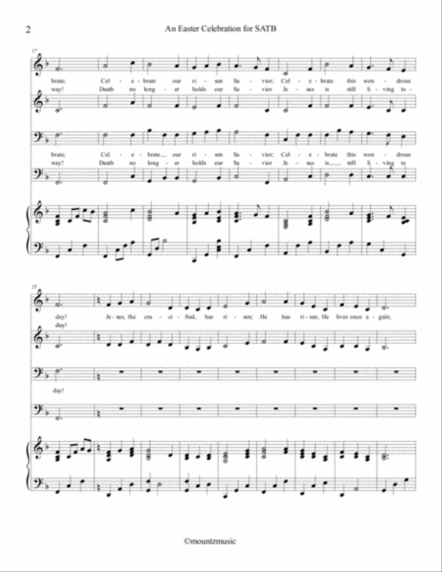 Easter Celebration for SATB 4-Part scores gallery preview page 2