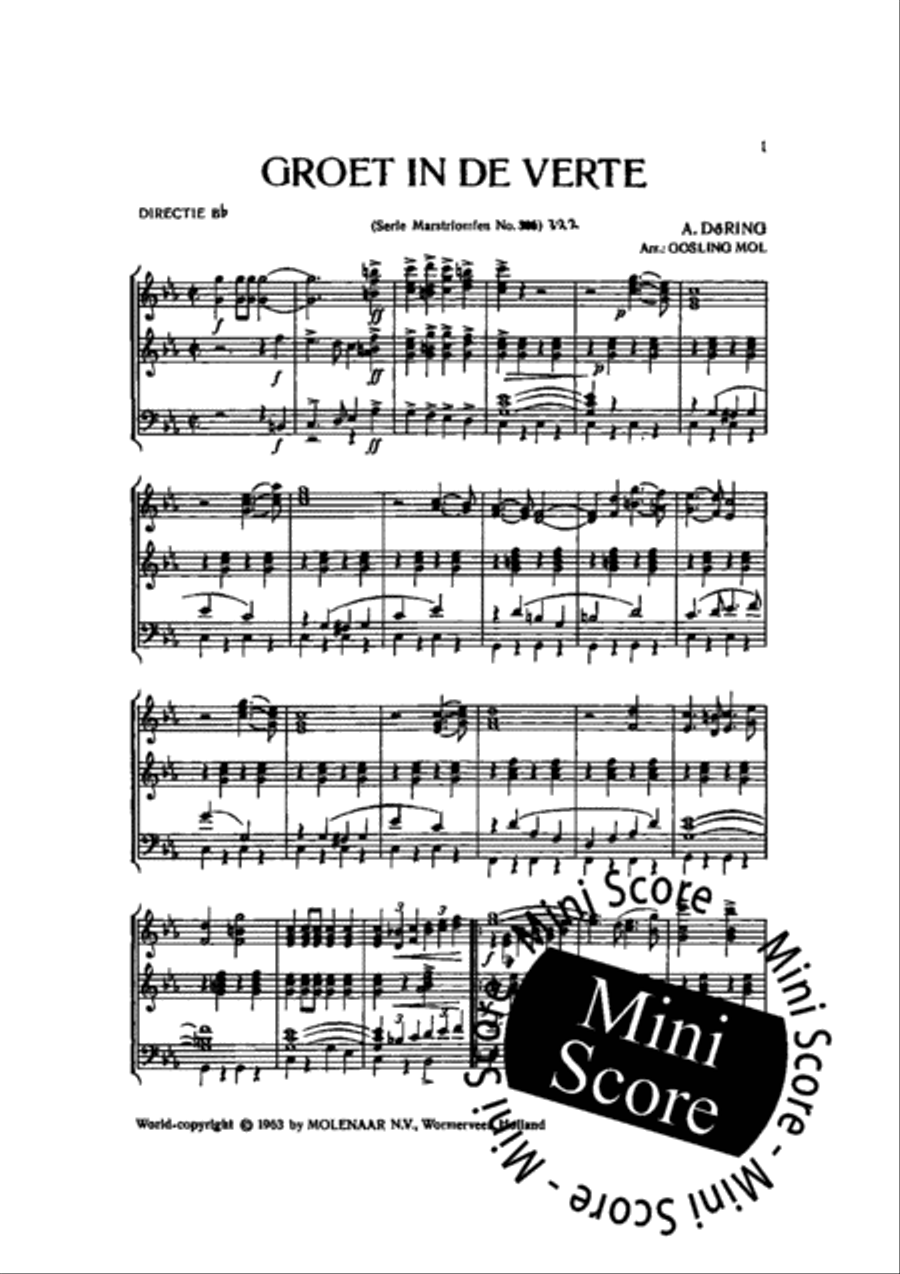 Groet in de Verte Groet in de Verte Concert Band scores gallery preview page 3