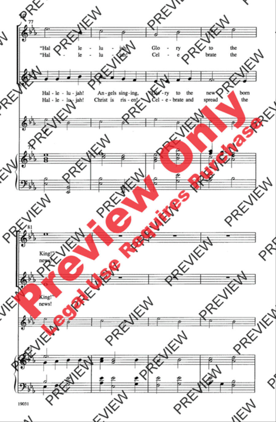 Hallelujah! Hallelujah! Unison Choir scores gallery preview page 10
