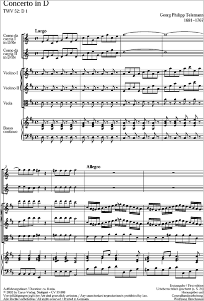 Concerto for two horns in D major (Concerto per due Corni in D)