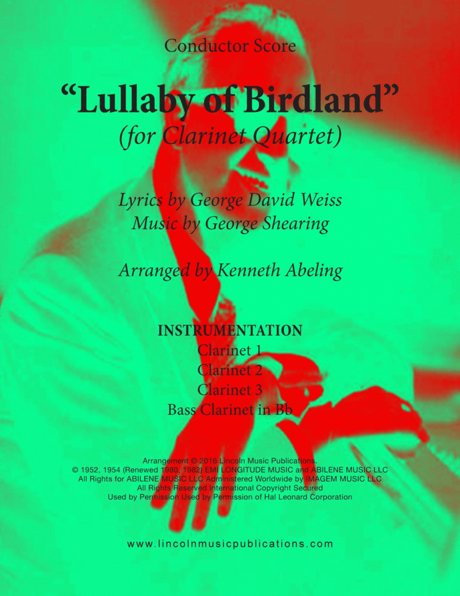 Lullaby Of Birdland Lullaby Of Birdland Woodwind Ensemble scores gallery preview page 1