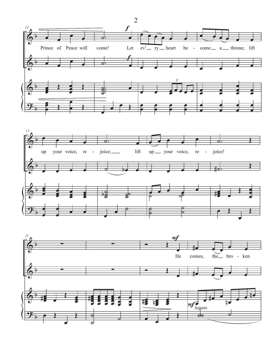 He Is Coming 2-Part scores gallery preview page 2