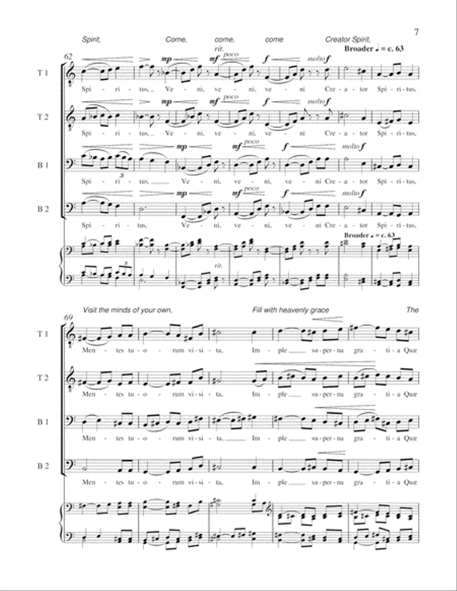 Veni, Creator Spiritus Veni, Creator Spiritus A Cappella scores gallery preview page 5