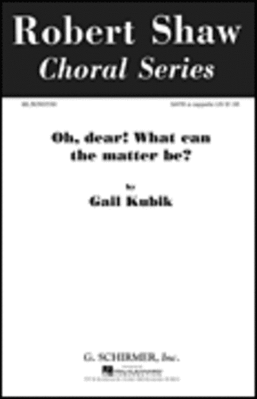 O Dear What Can The Matter Be A Cappella 4-Part scores gallery preview page 1