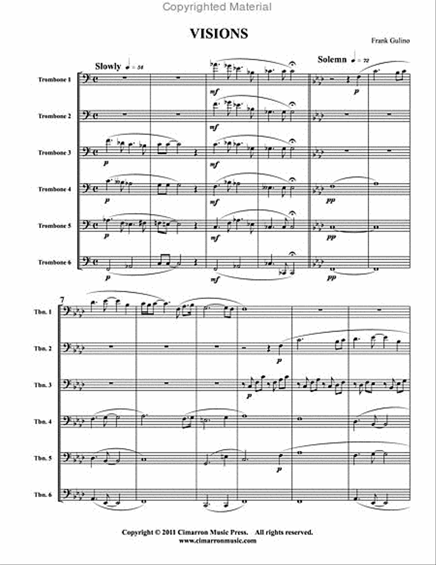 Visions Trombone scores gallery preview page 2