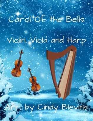 Book cover for Carol Of the Bells, for Violin, Viola and Harp
