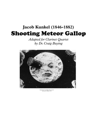 Book cover for Shooting Meteor Gallop for Clarinet Quartet