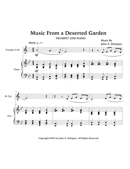 Music From a Deserted Garden (Trumpet and Piano) image number null