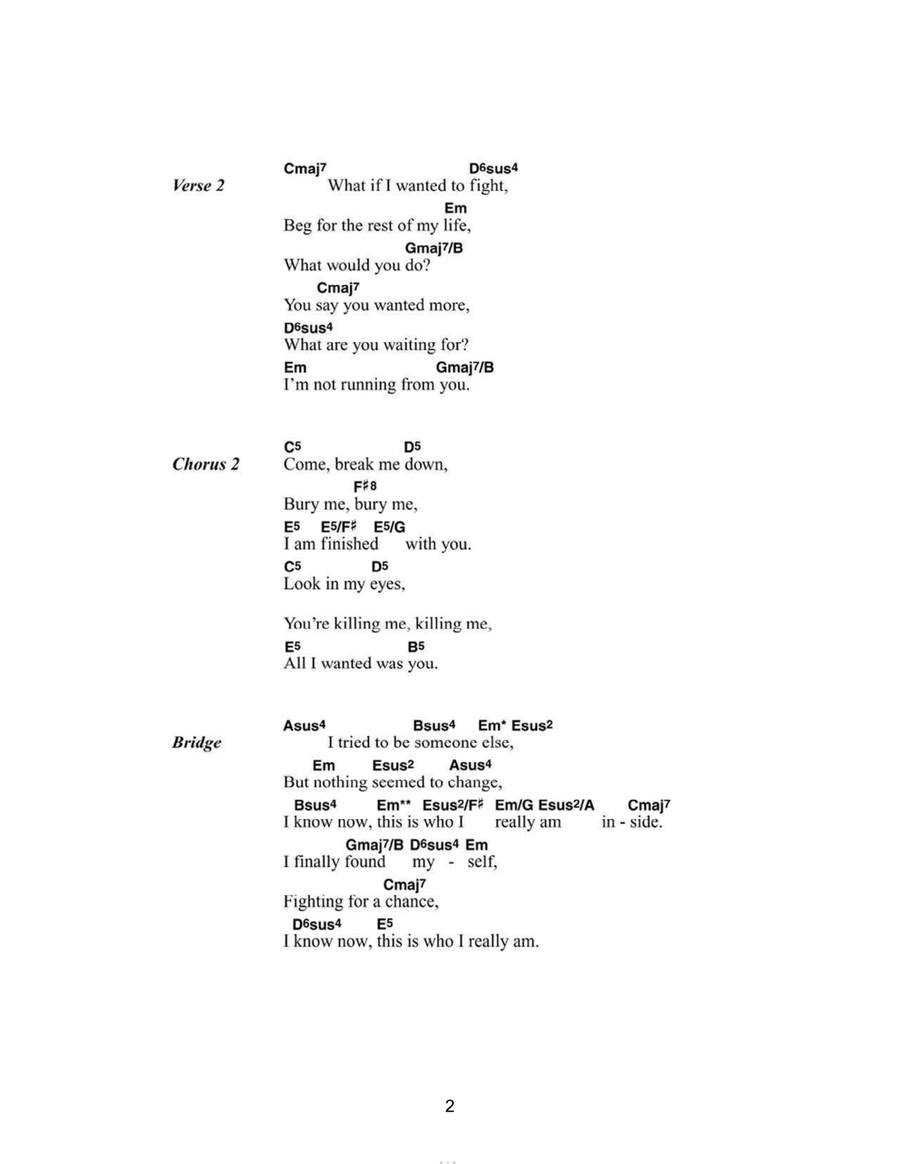 The Kill (Bury Me) Easy Guitar scores gallery preview page 2