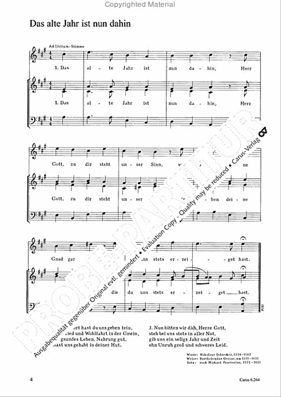 Vier Chorsatze zu Weihnachten und zur Jahreswende Score scores gallery preview page 5