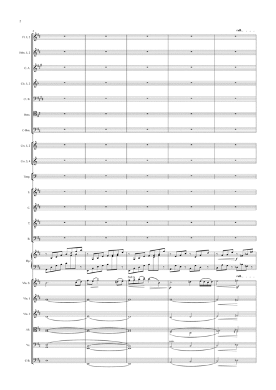 MASSENET - THAIS MEDITATION - REORCHESTRATED 4-Part scores gallery preview page 2
