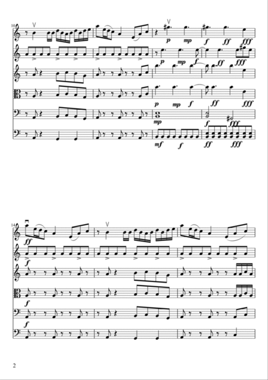 Procella Multae Motionis Procella Multae Motionis String Orchestra scores gallery preview page 2