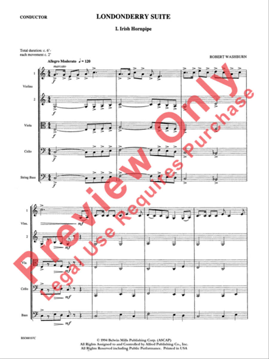 Londonderry Suite String Orchestra scores gallery preview page 3