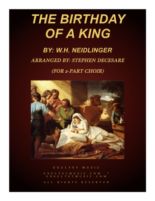 Book cover for The Birthday Of A King (for 2-part choir)