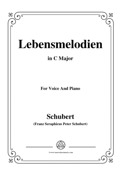 Schubert-Lebensmelodien in C Major,for voice and piano image number null