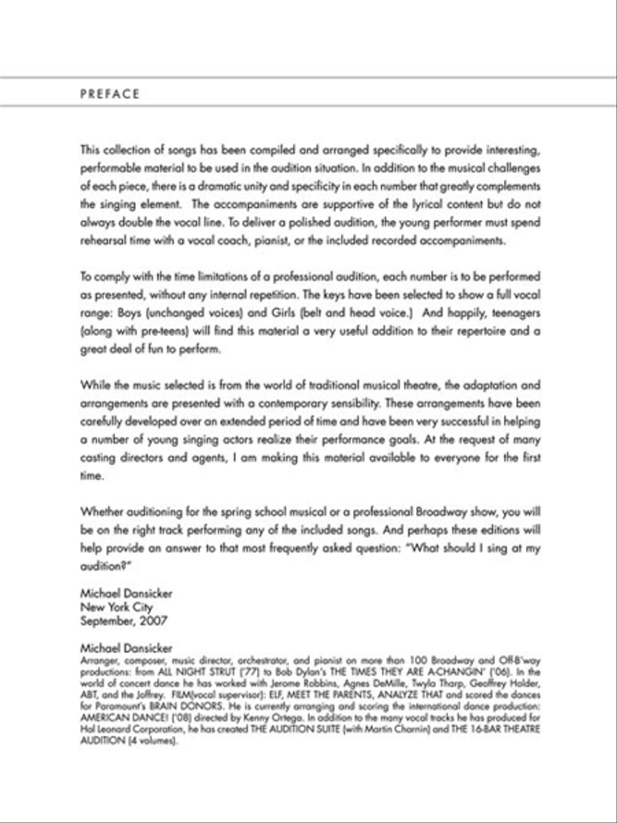 Kids' Musical Theatre Audition – Girls Edition Voice scores gallery preview page 4