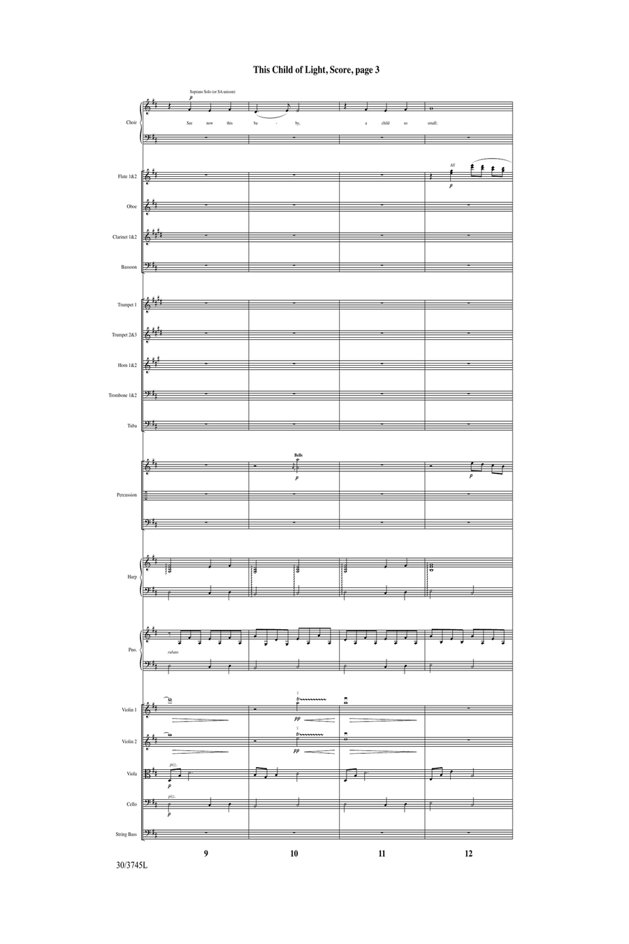 This Child of Light - Orchestral Score and Parts (Digital Download) Full Orchestra scores gallery preview page 4