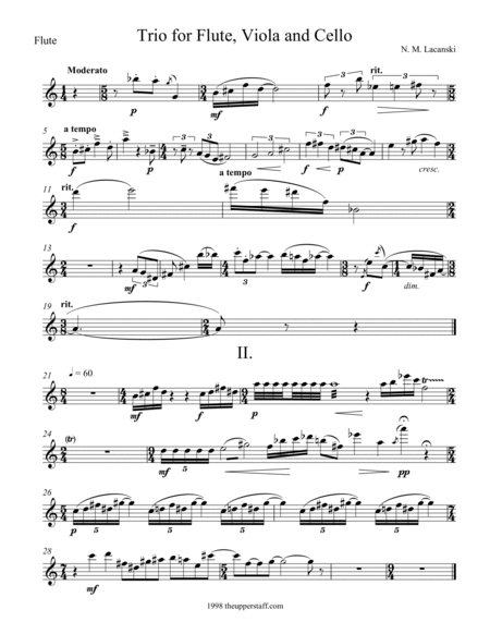 Trio for Flute Viola and Cello image number null