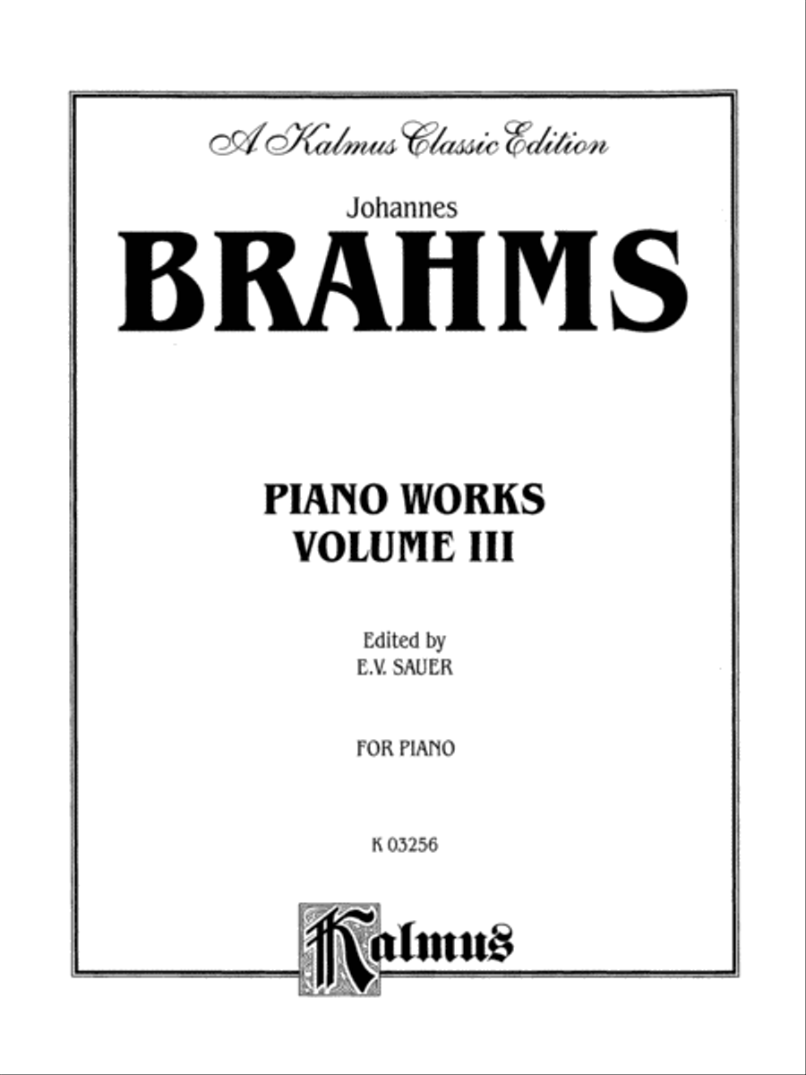 Piano Works, Volume 3