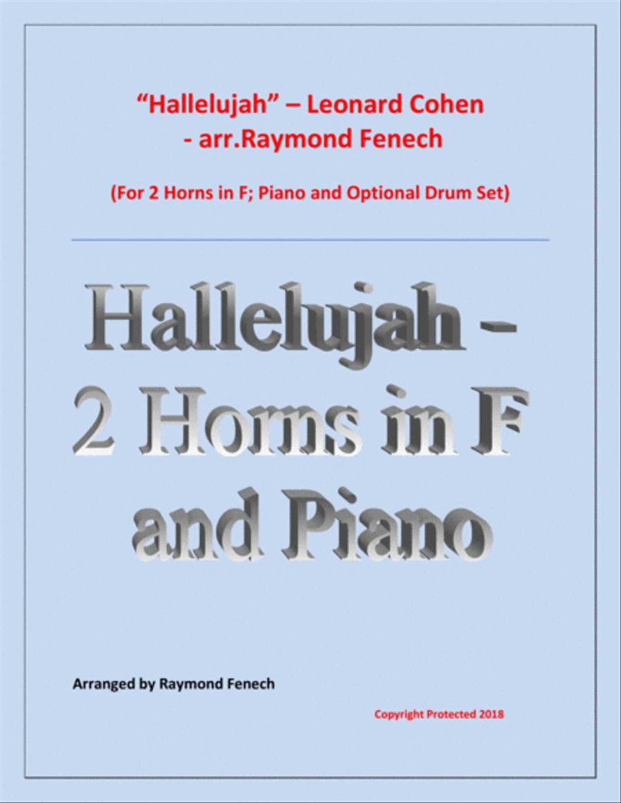Hallelujah Brass Duet scores gallery preview page 1